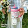 Large Capacity 1250ml Cute Cartoon Insulated Tumbler Straw Cup with Handle for Women Hiking Use
