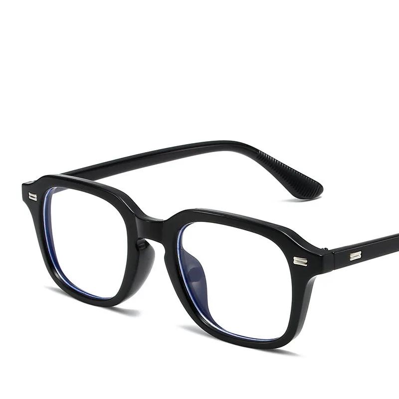 New Anti Blue Light Vintage Square Glasses ladies For Men Luxury  Designer Myopia Prescription Rainbow Eyewear Optical Frame