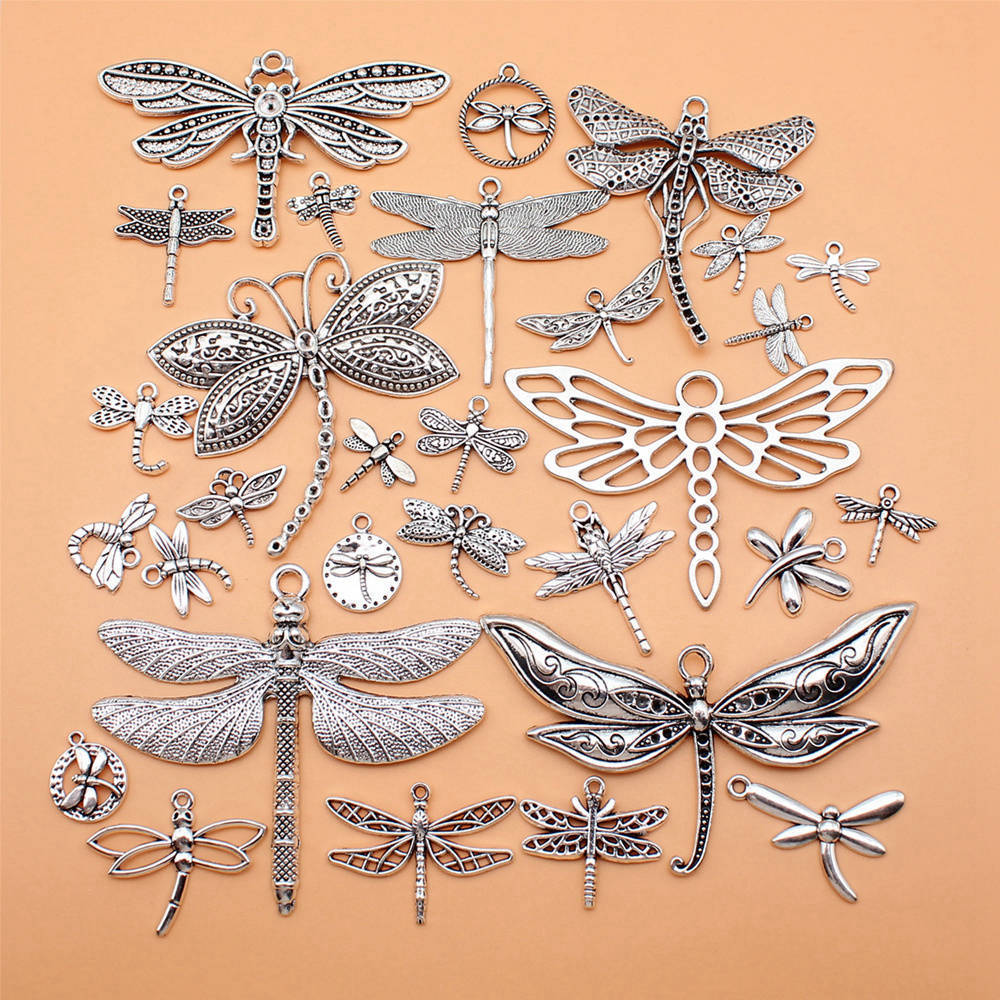 1 Set Mix Libel Bedels Vogel Hangers Voor Sieraden Maken Met Insectenthema