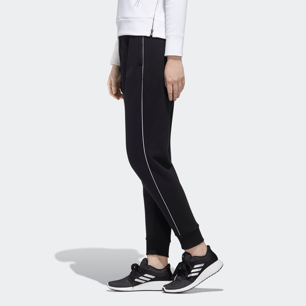 Adidas Urban Fleece Logo Warm Casual Jogger Pants Women Bottoms Black GM1448