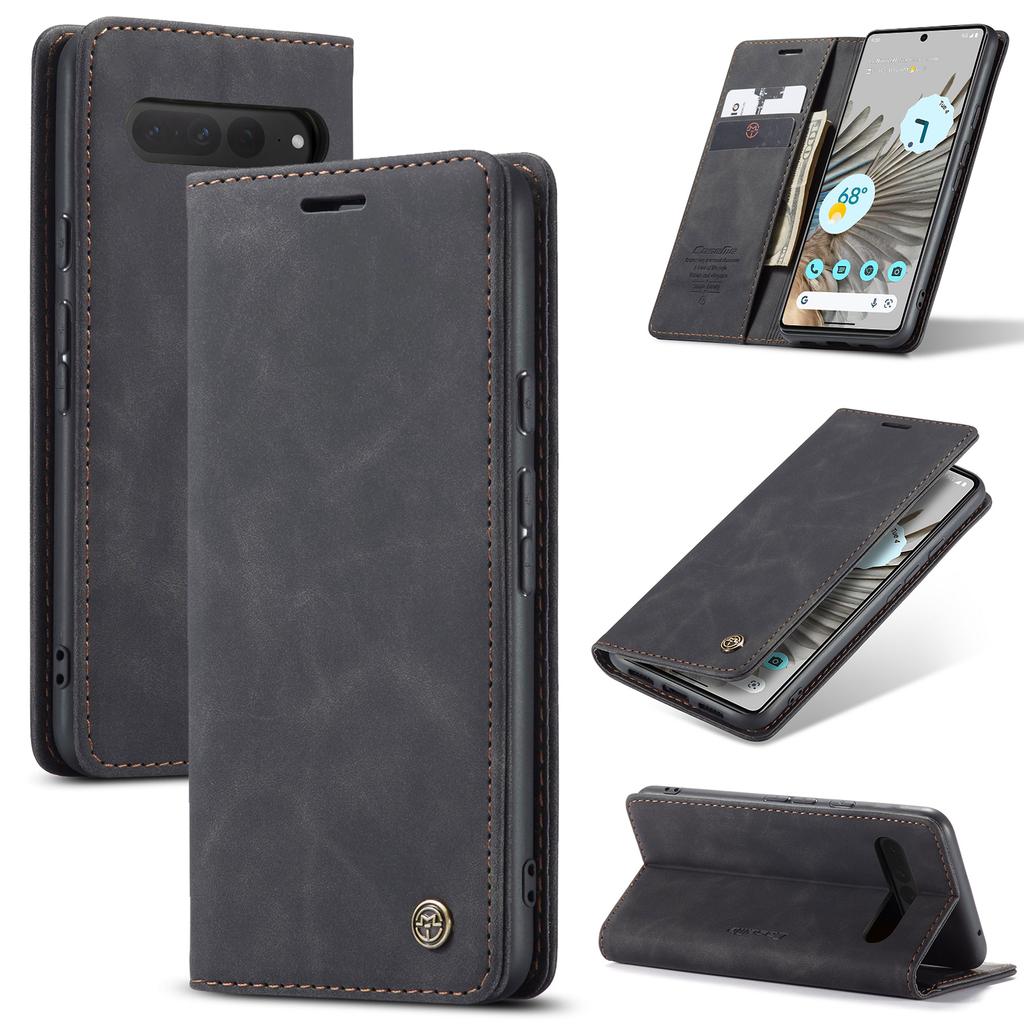 Do Google Pixel 7 Pro 6 Pro Skórzane Etui, CaseMe Retro Portmonetka Luksusowy Magnetyczny Uchwyt na Karty Pokrowiec Portfel na Google Pixel 7 Pro