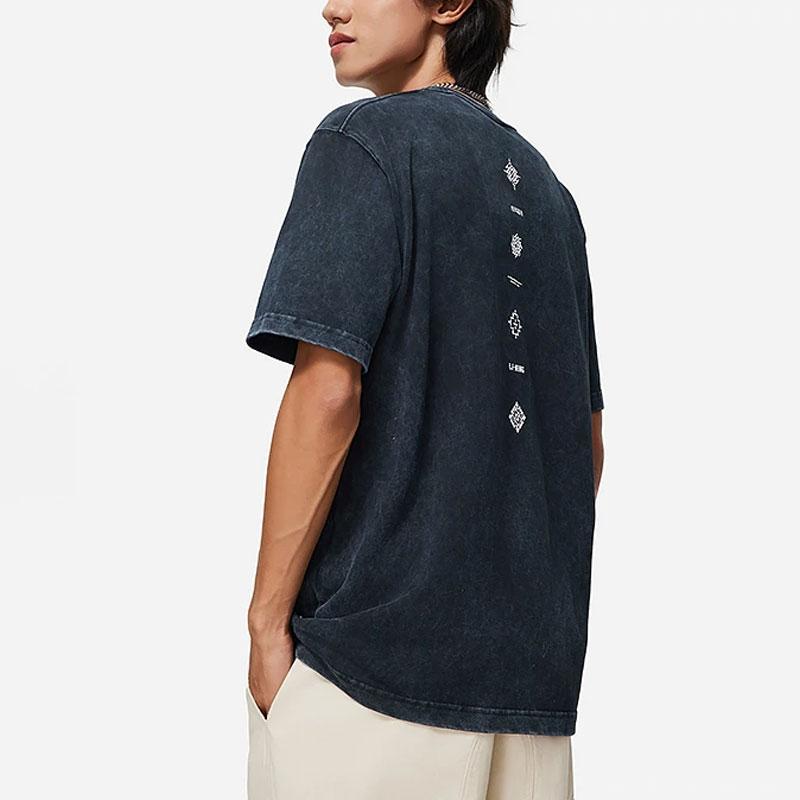 Li Ning Sports Lifestyle Series Commentary Cup Same Style Solid Color Round Neck Pullover Short Sleeve T-Shirt Men T-Shirt Black AHST439-4