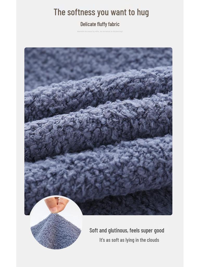 Lanweiliyang Boys' Fleece-Lined Velvet Pajamas - Cozy Autumn/Winter Set