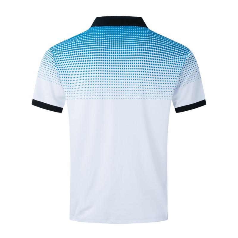 Men's Summer Gradient Printed Polka Dot Short Sleeved Polo Shirt