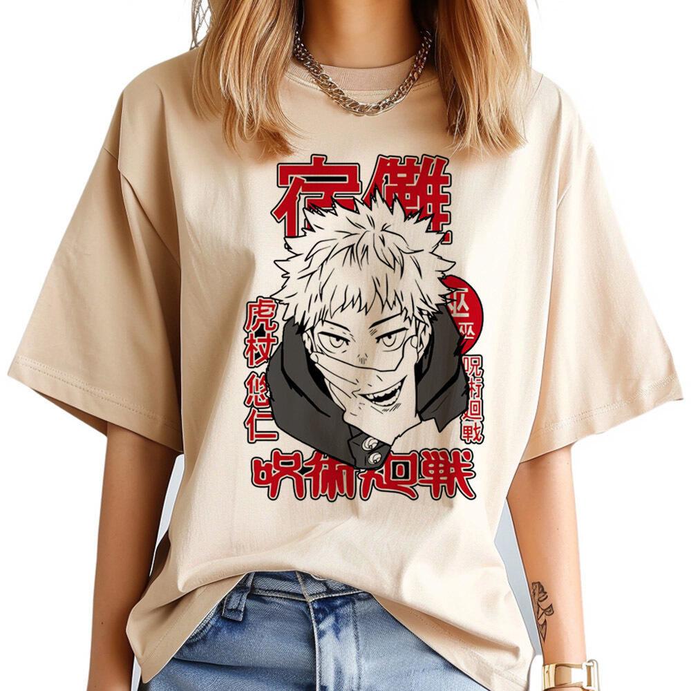 Jujutsu Kaisen Gojo tshirt Women hip hop Breathable aesthetic 2000s anime Punk top tees University Pop Culture streetwear kawaii