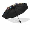 Dragons Treasures Pattern Umbrella, Portable and Foldable Design, 8 Ribs, a Casual Accessory for Halloween, Christmas, and Birthday Gifts.
