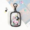 Clear PVC Miniature Doll Storage Bag Transparent Figure Display Bag with Keyring For Travel And Shopping Trips