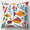 Colorful Fish Throw Pillow Covers, Tropical Double-Sided Printed Cushion Cases, Coastal Beach Decor For Bedroom Living Room