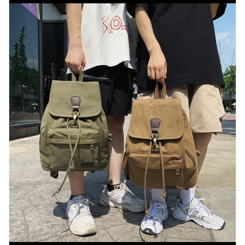 Женский рюкзак Ретро Холщовая сумка Дорожный рюкзак Студенческая школьная сумка — фото 7