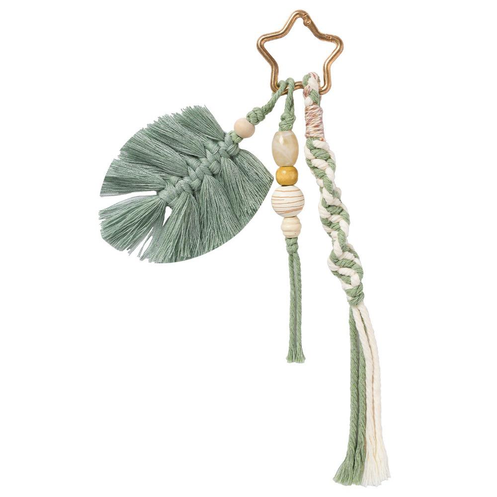 Countryside Style Braided Keychain Hand Woven Bag Pendant Handmade Woven Keychain  Phone Charm