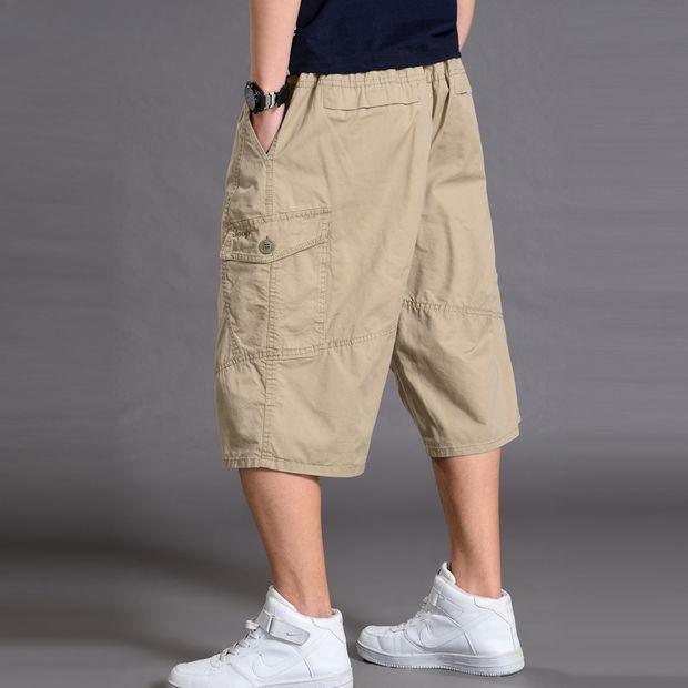 Plus Size Men’s Summer Loose Casual Short Pants Outdoor Thin Shorts with Pockets