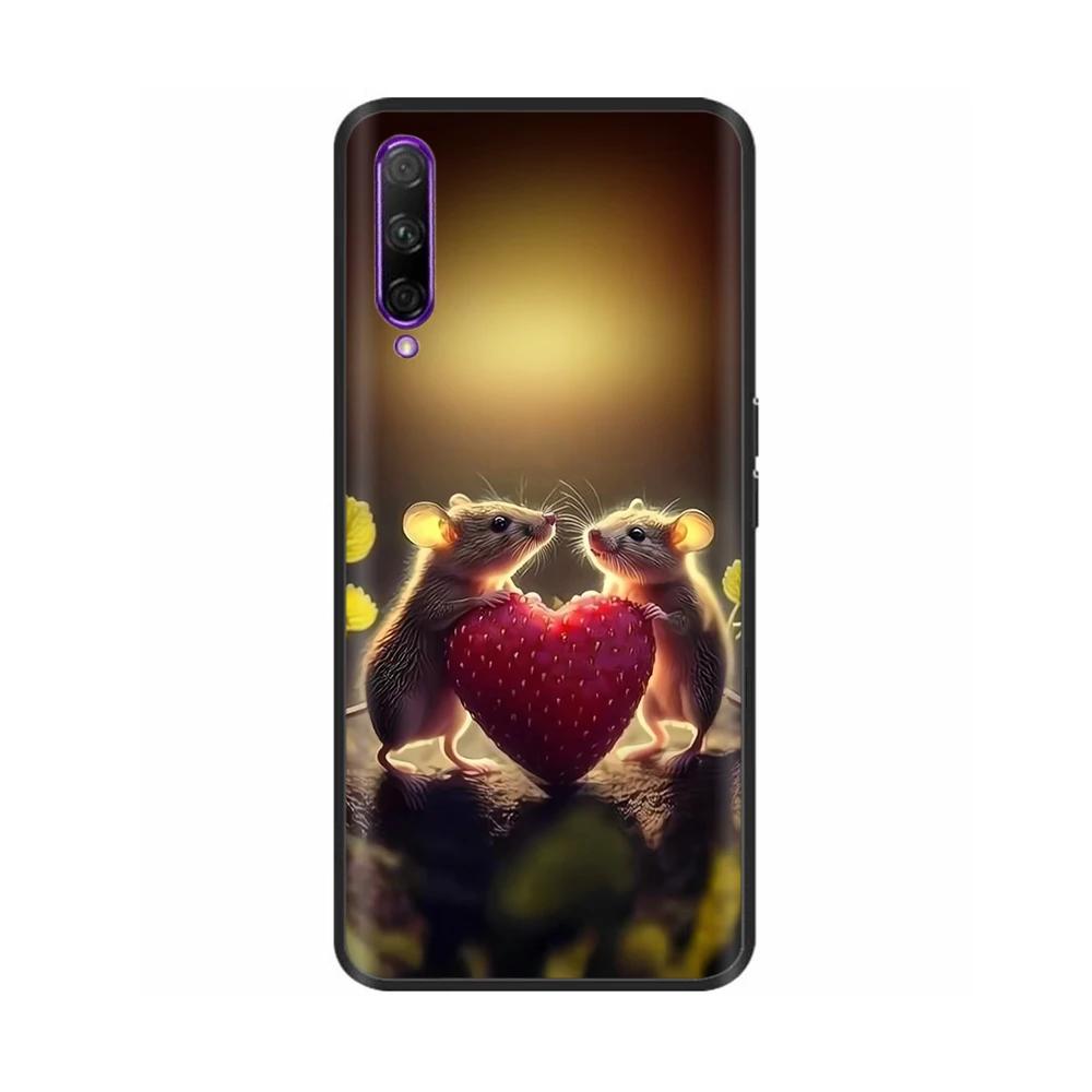 Black Silicone Case For Huawei P Smart Pro Case Cute Soft Cover for Huawei P Smart Pro Fundas PSmart Pro Protective Shell Capas