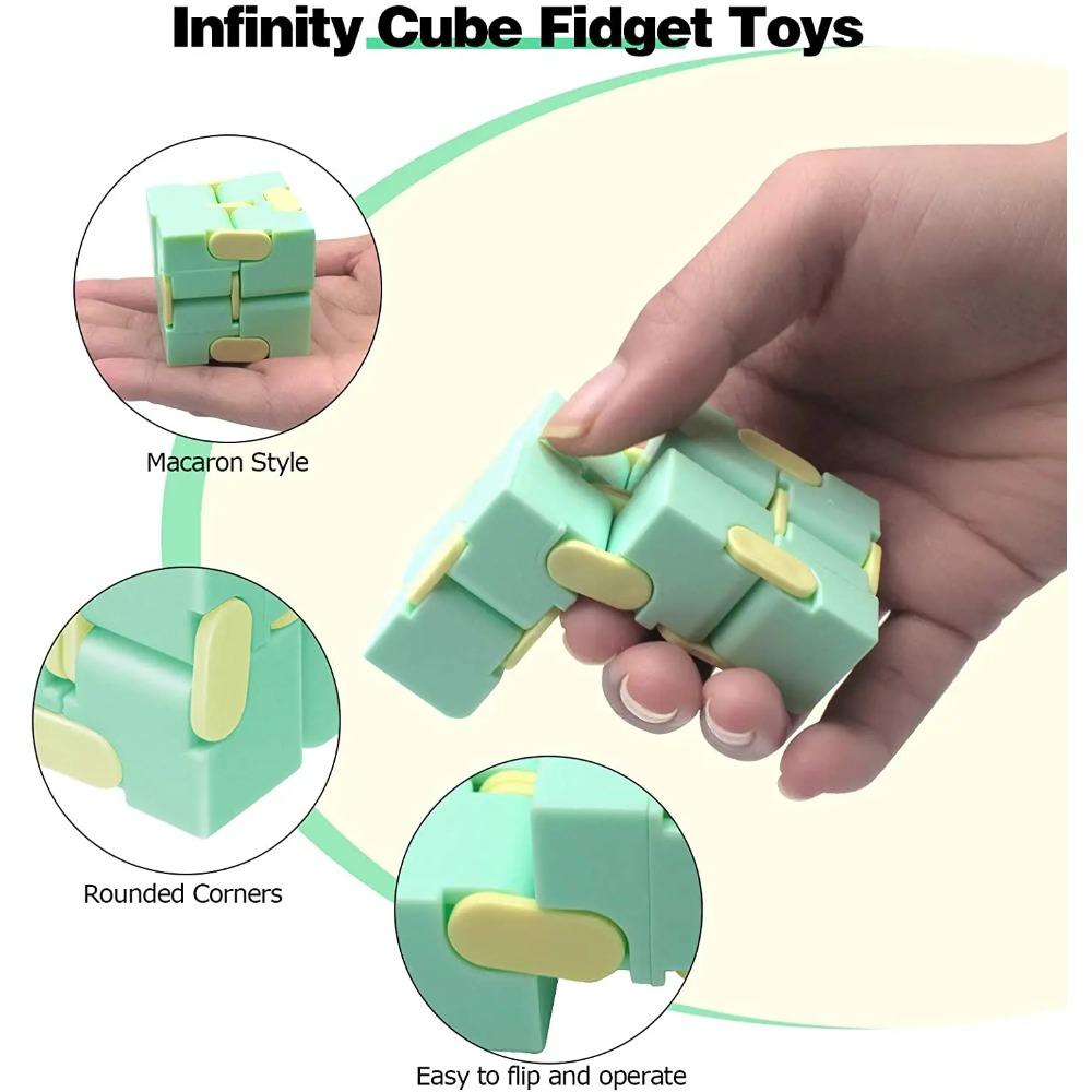Infinity Cube Fidget Senzorická hračka Mini Puzzle Kocka Hračka Úleva od Stresu Úzkosti Magická Puzzle Překlápěcí Hračka pro Děti s ADHD, Autistické Děti, Dospělé