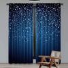 2Pcs Starry Night Sky Curtains Abstract Twinkles Dark Blue Curtains Suitble For Bedroom Living Room College Dorm