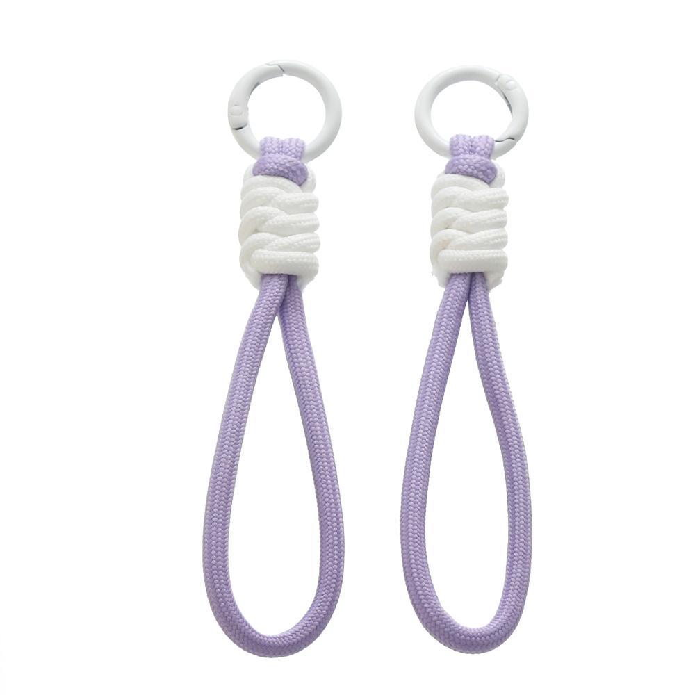 1pc Colorful Braided Lanyard Keychain for Phone Case Women Anti Lost Knot Rope Strap Car Key Chains Diy Accessories Keyring