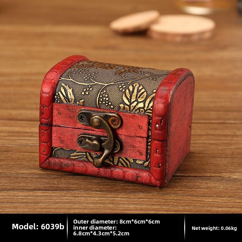 European Creative Wooden Box Storage Storage Box Happy Candy Box Gift Jewelry Packaging Box Crafts Small Box