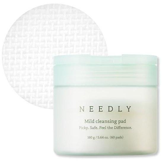 Needly Cleansing Pads Makeup Remover Sheets No Rinsing Required 60