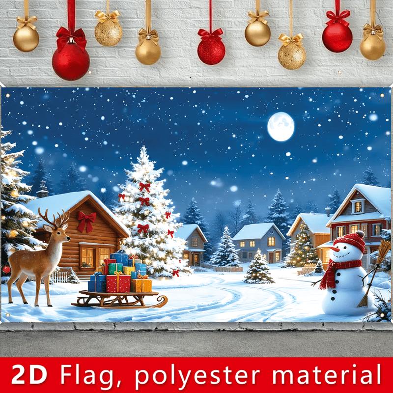 1Pcs Christmas Celebration Festive Pattern Decoration Background Xmas Backdrop Decorations For Photo Studio Photo Booth Party