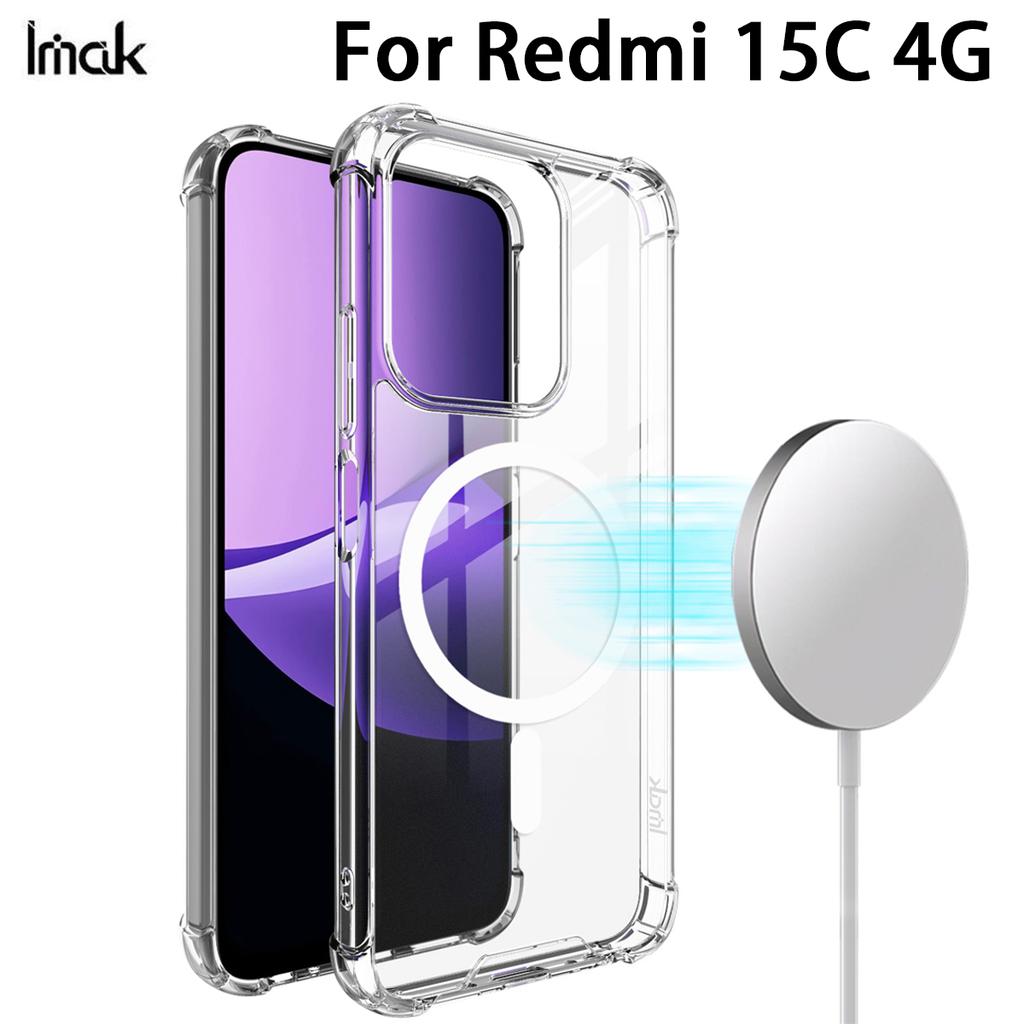 For Redmi 15C 4G Phone Case IMAK Shock-resistant Soft Space Magnetic Case 171mm 173mm