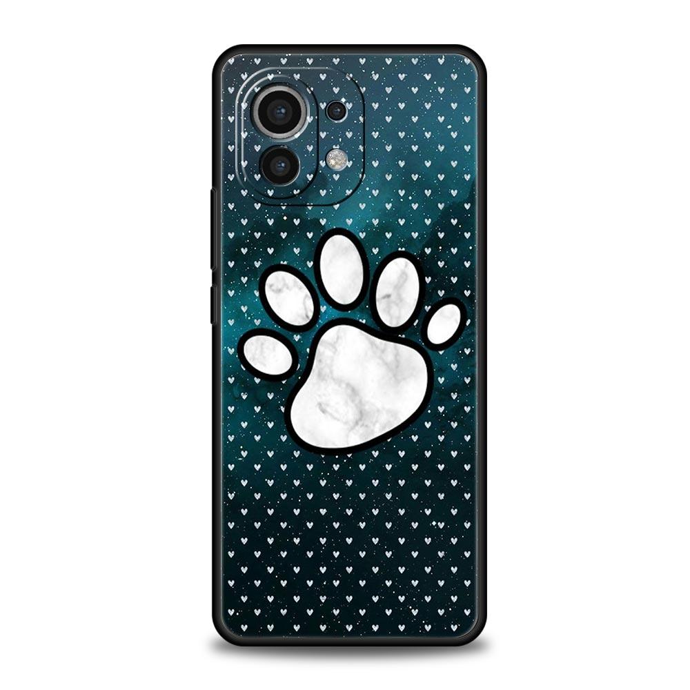 Hundepfotenabdruck Niedliche Handyhülle Für Xiaomi Mi 15 14 Pro 13 12 11 Lite 10T 11T 12T 13T 14T Poco X6 X5 X4 X3 NFC F3 F4 GT Hülle