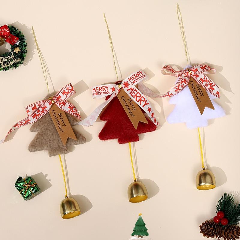 Red Christmas Tree Hanging Ornaments Hanging Bells Christmas Decorations Hanging Ornaments Christmas Car Hanging Couples Gifts