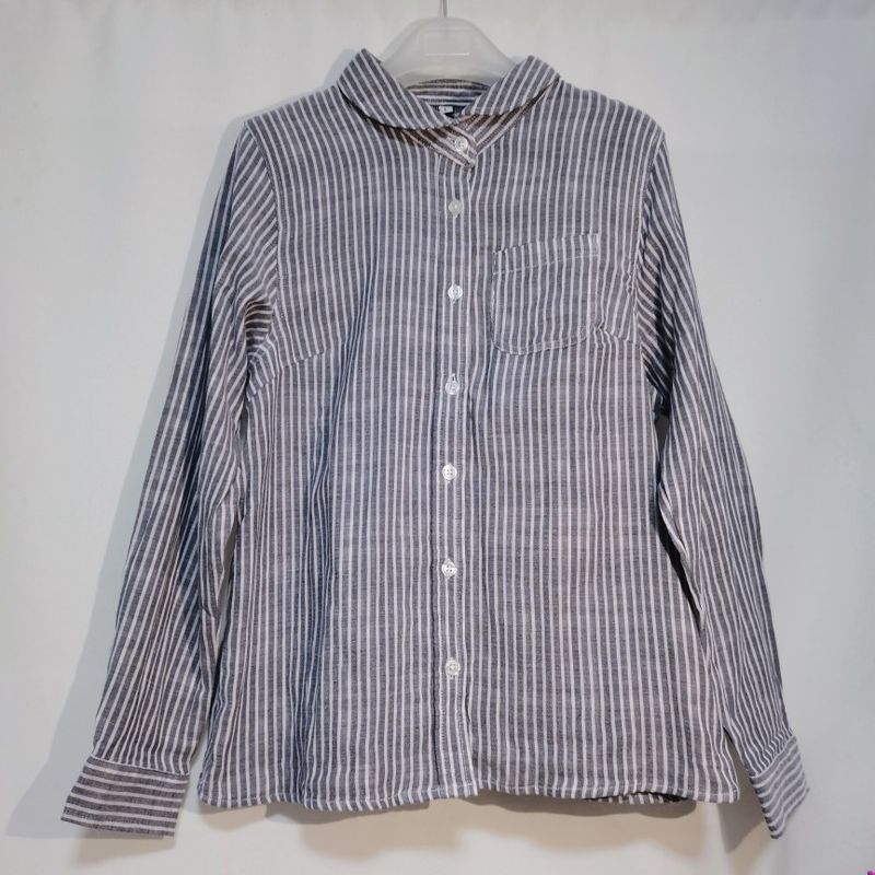 

Экспорт Ежедневные Товары с Одним Хвостом Двойная Пряжа Хлопковая Клетчатая Рубашка с Длинным Рукавом Женская Свободная Повседневная Большого Размера Весенне-Осенние Топы 100,00 кг Grey Stripes happy 6L