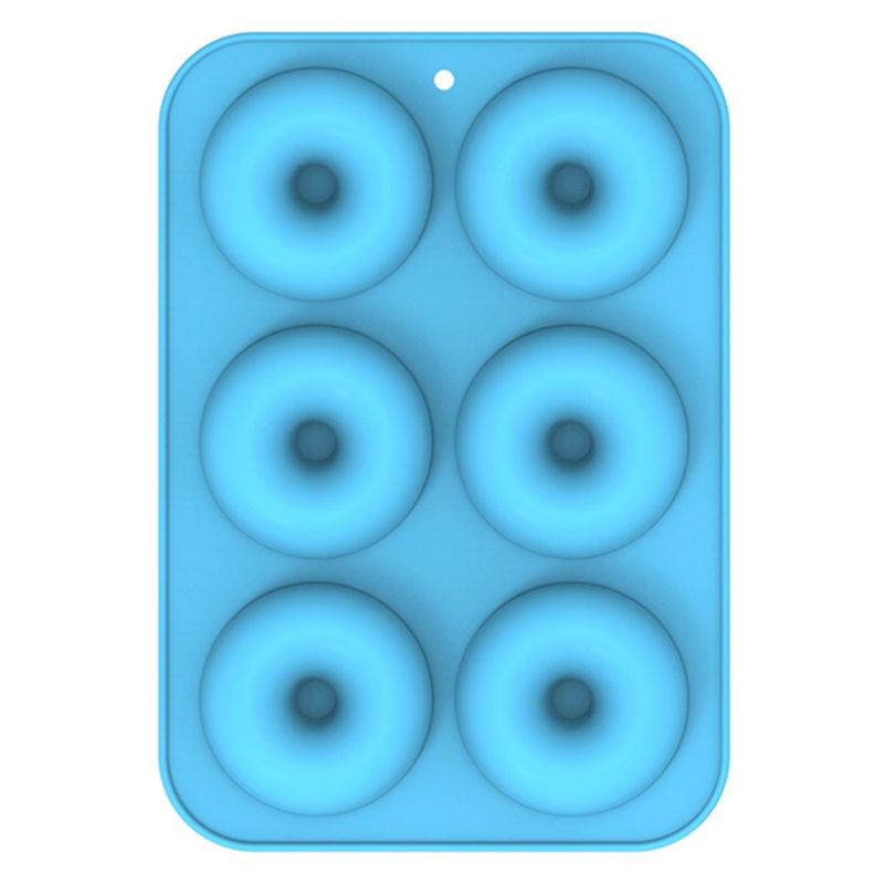 Silicone Doughnut Mold Colorful Soft Dessert Making Tool Snack Cookie Tray Heat-resistant Kitchen Oven Baking Tool Mold