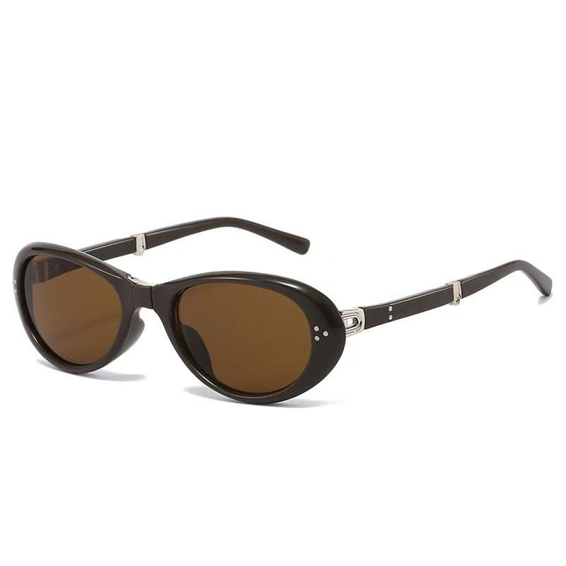 Oval Shaped Shape Foldable Sun Glass for For Men Korean Style Anti-reflective Sun Glasses for Woman Stylish Travelling Female Sunglass