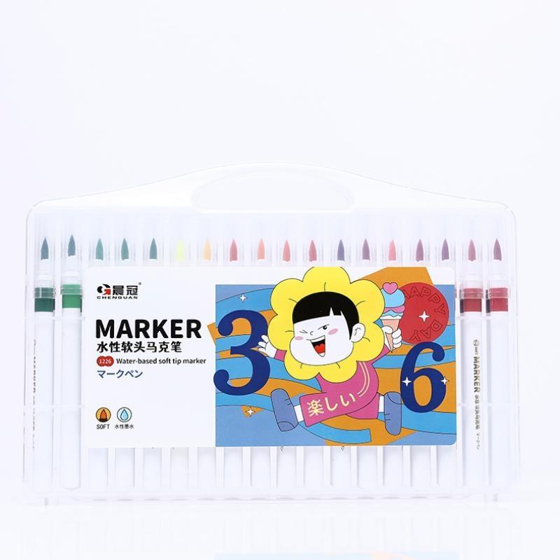 Soft Tip Watercolor Marker Pen Water Based Ink Vivid Color Washable Art Pen For Children Student Hand Drawing Diy Graffiti