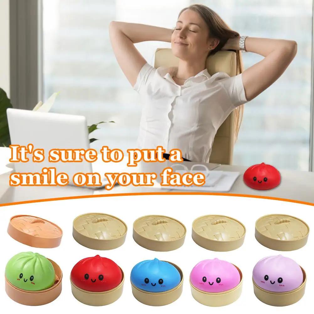 Bunte Teigtaschen Squishy Stressabbau Bälle mit Dampfgarer Wiederverwendbar Rückprall Quetsch Entlastungs Spielzeug Teig Ball Haus Büro Geschenke