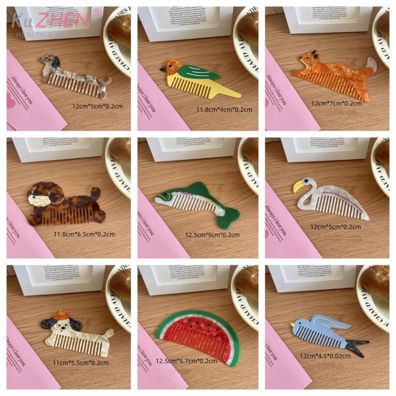 1PC Cute Creative Cartoon Anti-static Acetate Hair Comb Lovely Hair Care Hairdressing Combs Head Massage Hairbrush Tool Accessor