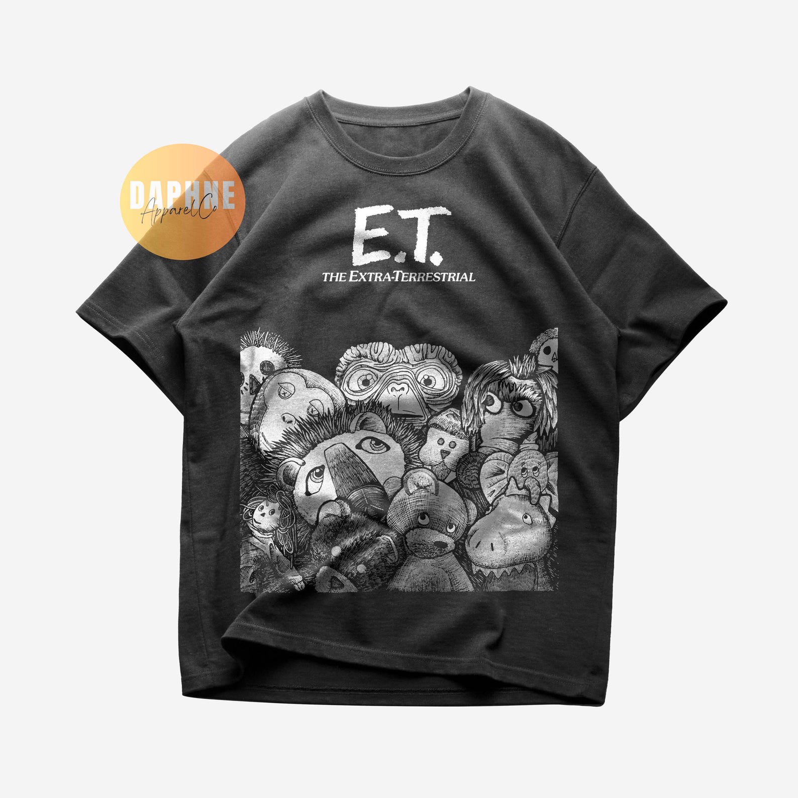 E.T. The Extra-Terrestrial Movie Poster Shirt | 80s 90s Sci-Fi Film Apparel M