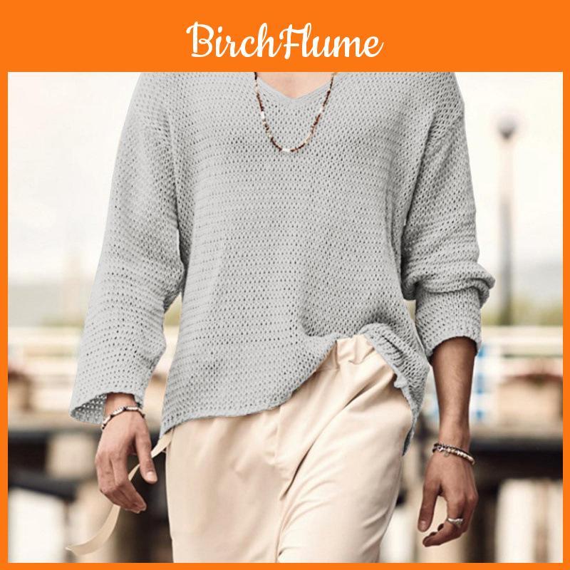 Vintage Japan Style Knit Sweater With Vneck Long Sleeves For Casual Youth Fashion