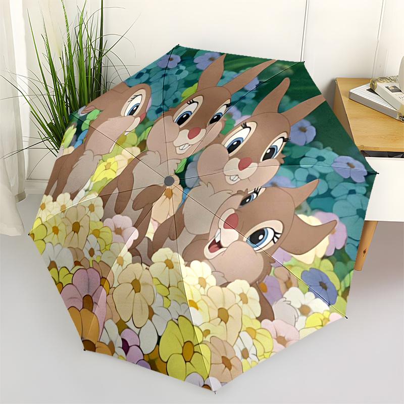 

Bambi Themed Travel Umbrella-8 Ribs Automatic Opening and Closing, Portable Folding Design, Compact and Stylish Umbrella Suitable for Outdoo