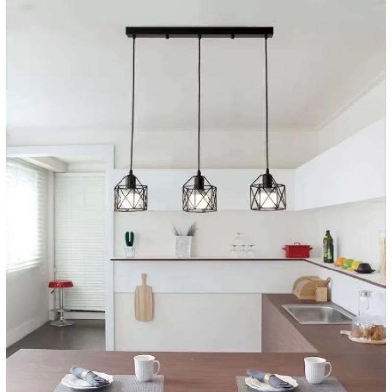 Modern Simple Design Chandelier Apply for Home Black Pendant Light Popular Hanging Lamp for Living Room Kitchen Decor Lighting
