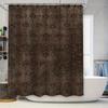 Tenda da Doccia Impermeabile con Elegante Motivo Vintage, Colore Marrone Scuro, per Decorazione del Bagno (180x240cm)