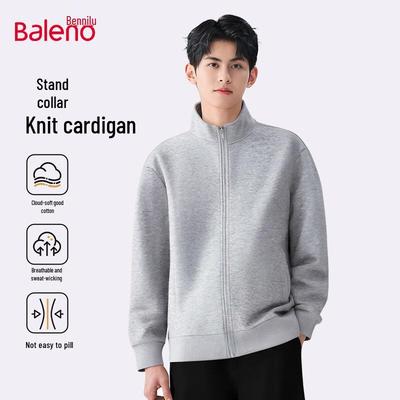 Baleno Herren Stehkragen Reißverschluss Sweatshirt Jacke
