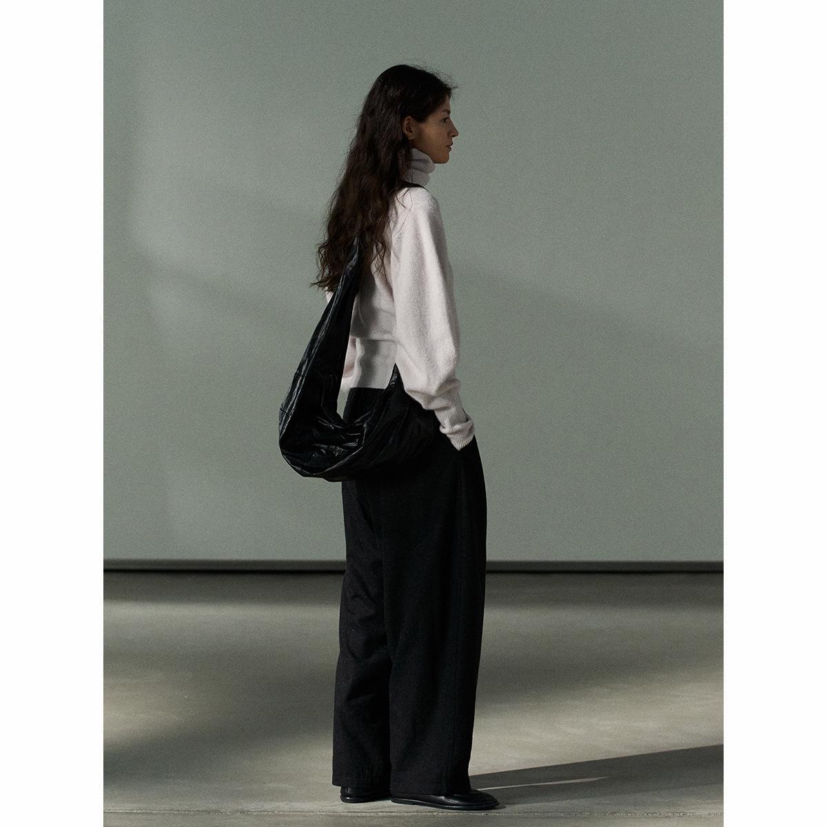 

Женский пуловер Shi Ji из 100% шерсти с высоким воротником - Универсальный для осенне-зимних поездок на работу (M7388) One Size светло-розовый