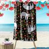 Charming sloths amid blossoms Print beach towel, quick drying, suitable for travel, outdoor sports, jogging, the beach and swimming, gift