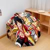 1 Adet Otomatik Katlanır Şemsiye - Anime One Piece Desenli Taşınabilir Katlanabilir Tasarım 8 Kemerli Noel Doğum Günü Hediyeleri