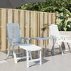 Vidaxl Sun Lounger, White, Plastic