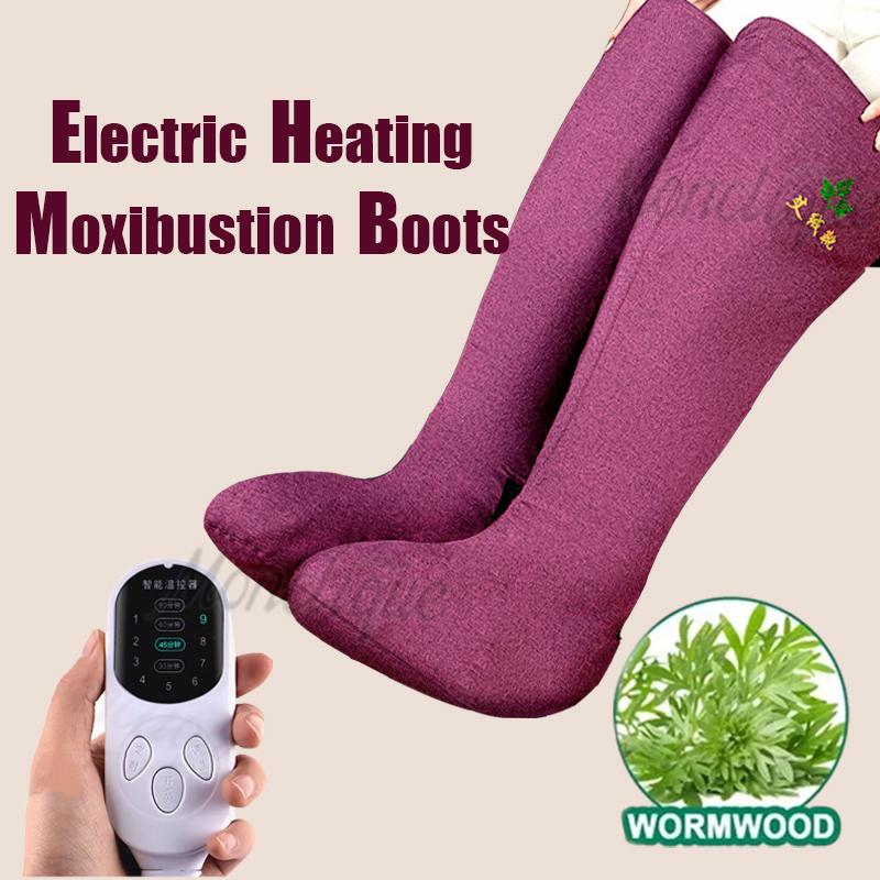 Heating Leg Massager Electric Leg Muscle Relaxer Knee Pads Thicken Warm Waterproof All-round Calf Deep Relax with Remote Control