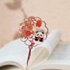 HANDUNYOU Panda Hydrangea Metal Bookmark