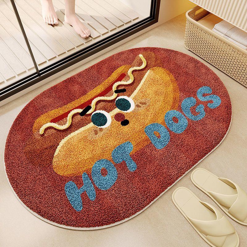Dopamine bathroom door carpet floor mat toilet toilet water absorption non-slip dust removal foot pad imitation cashmere