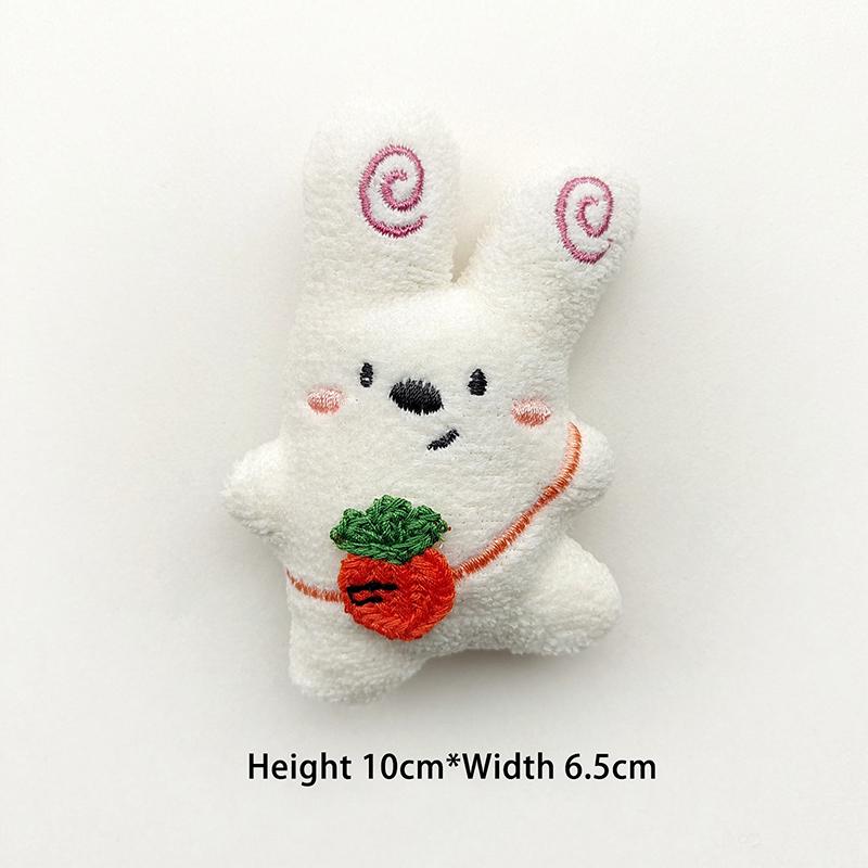 Cartoon Plush Backpack Small Animal Little Rabbit Bear Keychain Cute Plush Backpack Pendant Bag Decoration Accessories Gifts