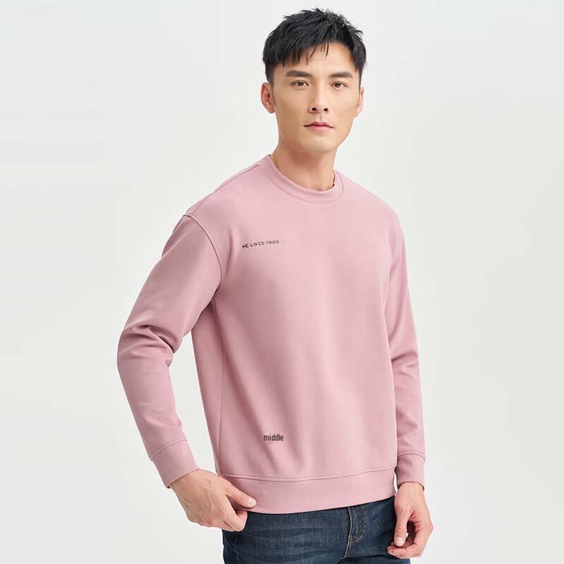 TRIES Men's Loose Breathable Round Neck Printed Sweatshirt