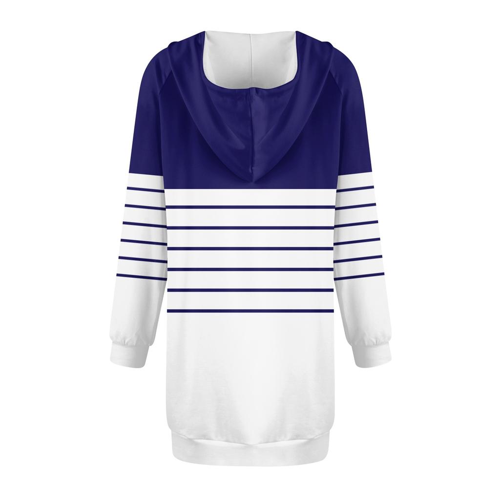 Damen Sweatshirtkleid Langarm Hoodies Kleider Casual Hoodie Mit Taschen Herbst Und Winter