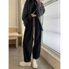 Women's Beige Cargo Pants | High-Waist Enzyme-Washed Cotton Japanese-Style Loose Lantern Carrot Straight Wide-Leg Casual Trousers for Spring-Autumn