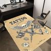 1pc Tattoo Studio Themed Rug for Home Decor, Non-slip Office Carpet, Chair mat, Outdoor Mat, Christmas and Halloween gifts-0731049