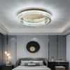 Round Crystal Led Ceiling Lamp For Bedroom Living Room Foyer Dining Room Modern Luxury Stainless Steel Crystal Ceiling Light